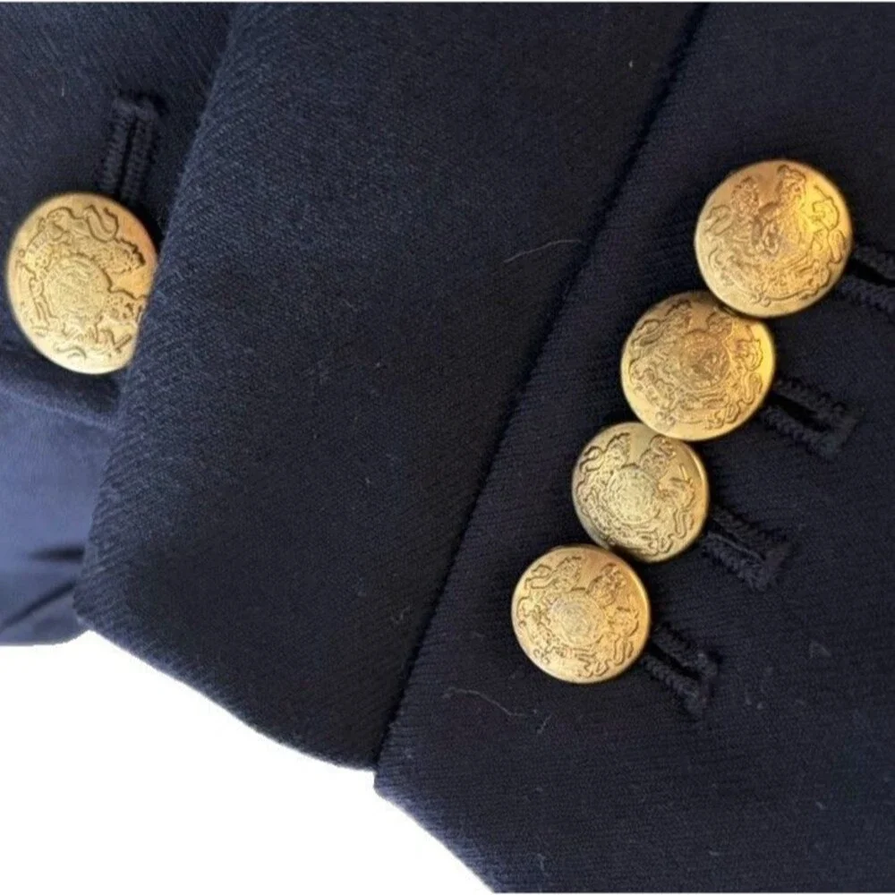 J. crew Schoolboy Blazer 4T Navy Blue Preppy Fall Jacket Academia Gold Buttons